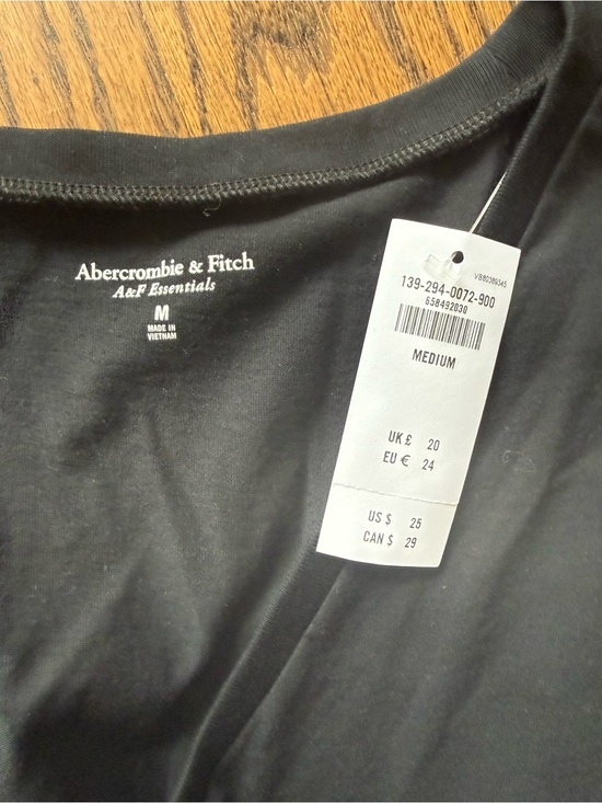 Abercrombie & Fitch Tops - Abercrombie & Fitch Black A&F Essentials Crew Tee